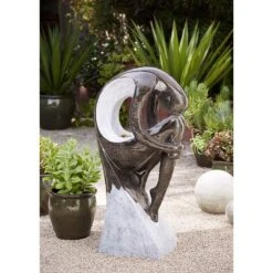 Graceful Form 43" High Modern Fountain
