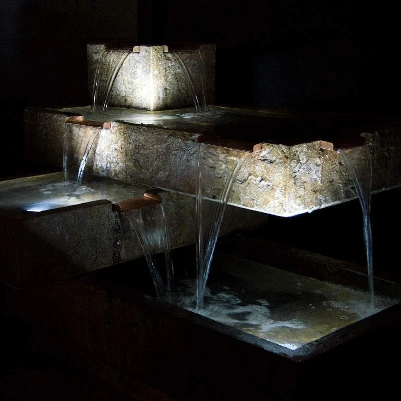 Bauhaus 28" High Waterfall Fountain With LED Light - Image 2