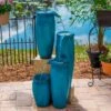 Blue Glaze 36" High Plug-In 4-Level Indoor-Outdoor Water Fountain