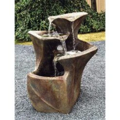 Cascading Pools 40" High Relic Nebbia LED Outdoor Fountain