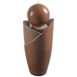 Catarina 34 1/4" High Umber Ceramic Patio Bubbler Fountain