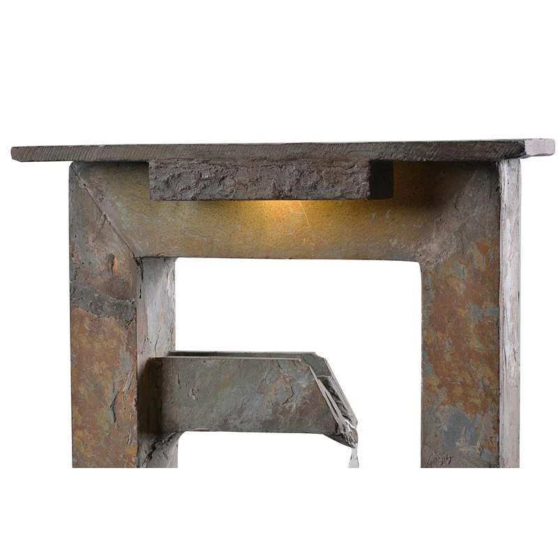 Channel 49" High Slate Stone Waterfall Fountain With Light - Image 5