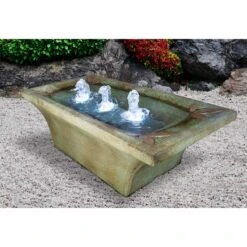 Deco Motif 13" High Relic Hi-Tone LED Outdoor Fountain
