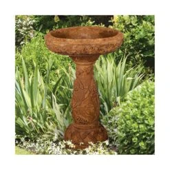 Henri Studio 28" High Grapevine Small Cast Stone Bird Bath