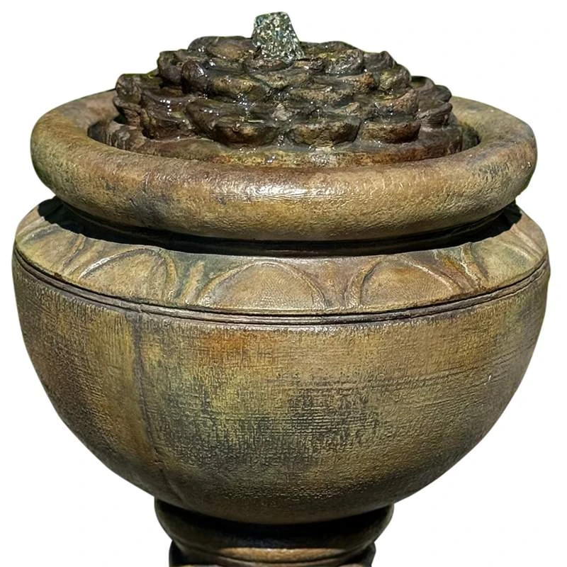 Henri Studio 37" High Dahlia Tall Patio Bubbler Fountain - Image 2