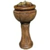 Henri Studio 37" High Maple Leaf Tall Patio Bubbler Fountain