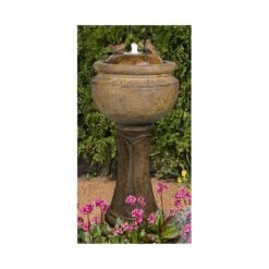 Henri Studio 39" Birds Nebbia Tall Patio Bubbler Fountain