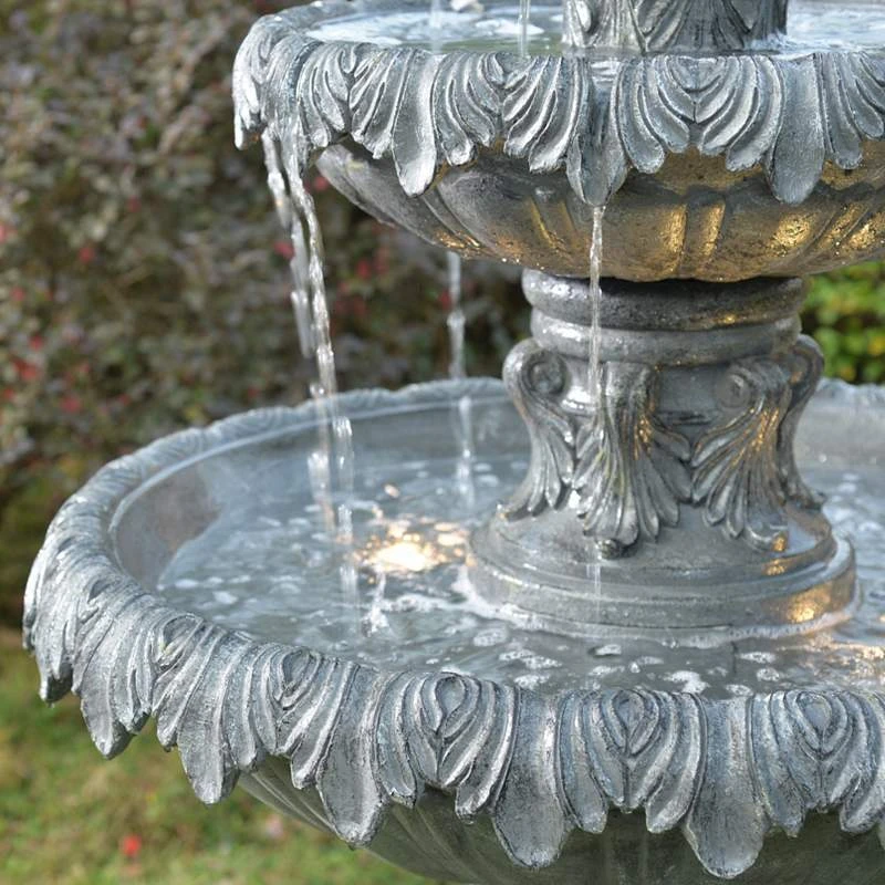 Ibiza 62" High Zinc 3-Tier LED Outdoor Floor Water Fountain - Image 3