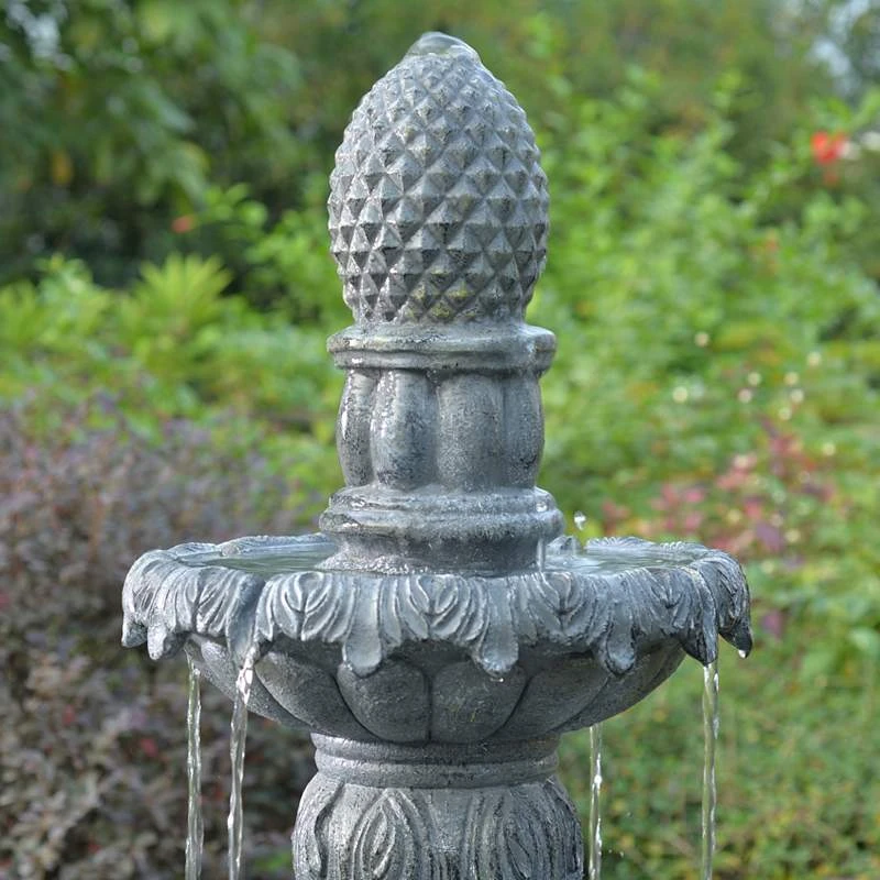 Ibiza 62" High Zinc 3-Tier LED Outdoor Floor Water Fountain - Image 6