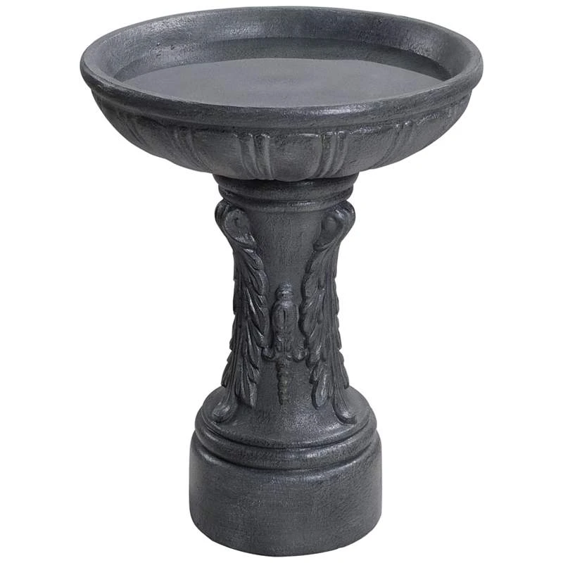 Kenroy Home Ibizia 21" High Zinc Outdoor Bird Bath - Image 2