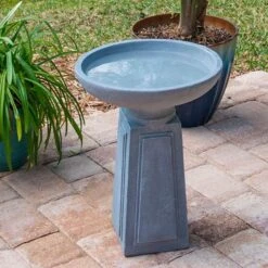 Kenroy Home Pedestal 21 1/2" High Outdoor Bird Bath