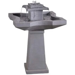 Kenroy Home Quad 31 1/2"H Concrete Outdoor Floor Fountain