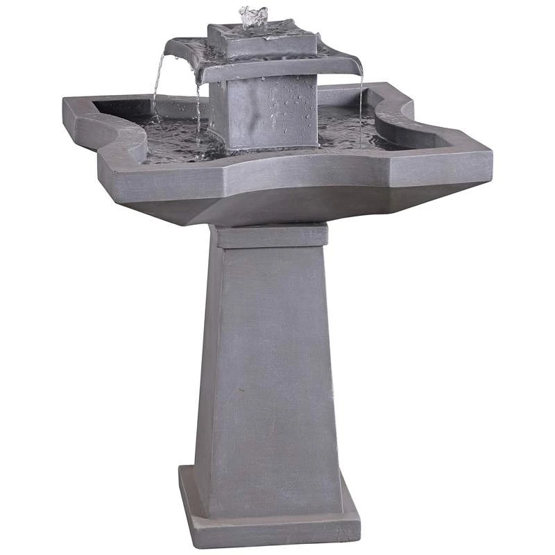 Kenroy Home Quad 31 1/2"H Concrete Outdoor Floor Fountain