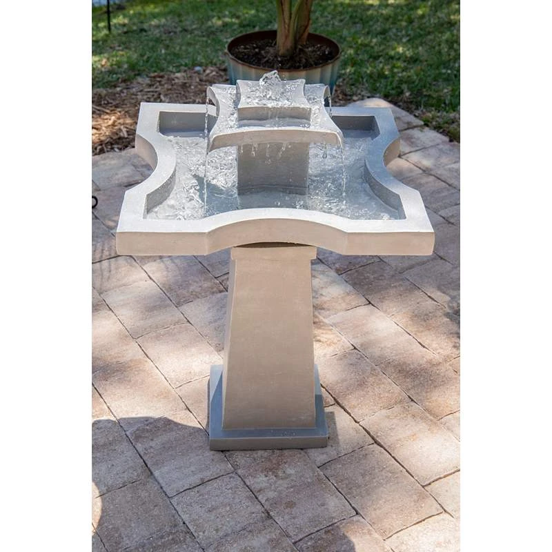 Kenroy Home Quad 31 1/2"H Concrete Outdoor Floor Fountain - Image 3
