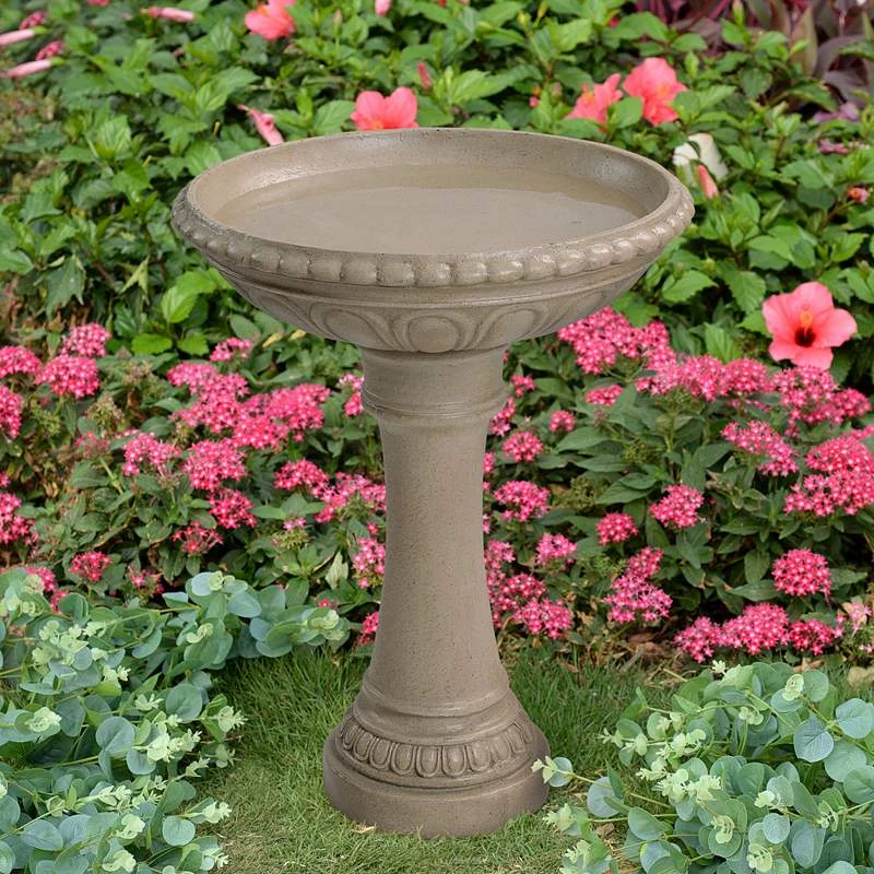 Kenroy Home Tucson 21" High Sandstone Outdoor Bird Bath