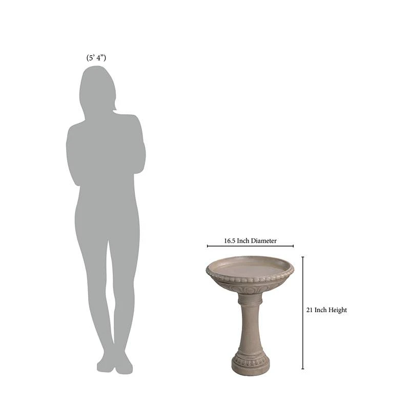 Kenroy Home Tucson 21" High Sandstone Outdoor Bird Bath - Image 5