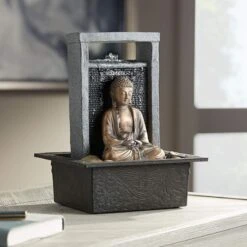 Meditating Buddha 11" High Tabletop Fountain