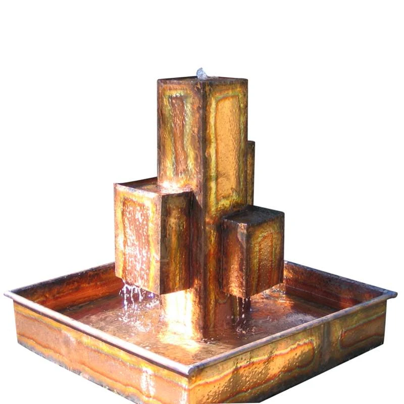 Metropolis 48" High Copper Outdoor Cascade Water Fountain - Image 2