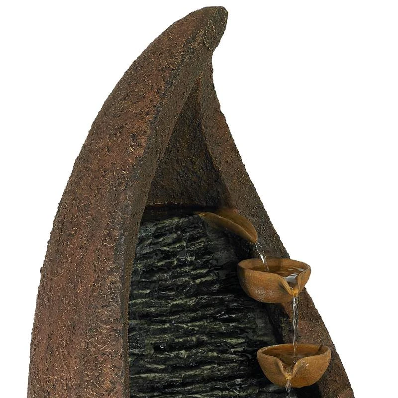 Modern Cascade 34 1/2" High Rustic Garden Fountain - Image 4
