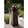 Modern Orb 35 1/2" Slate And Copper Bubbler Floor Fountain