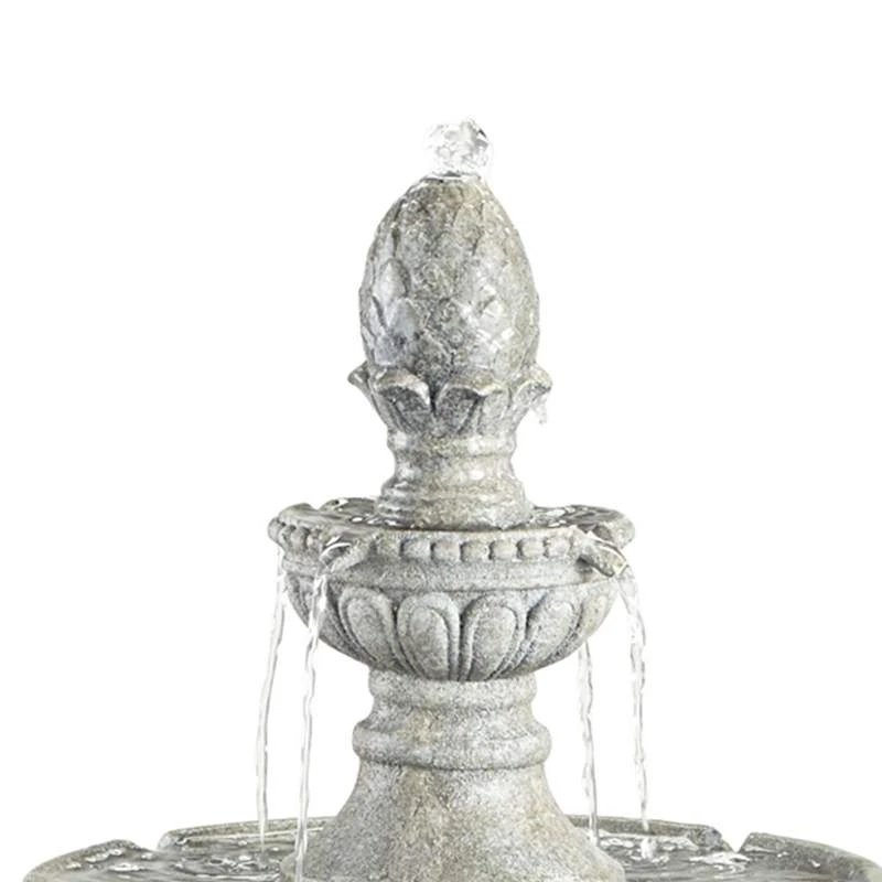 Pineapple Old Stone Finish 44" High 3-Tier Outdoor Garden Fountain - Image 3