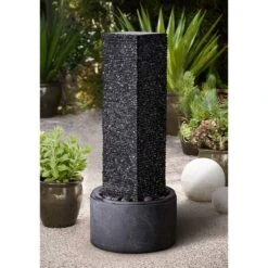 Ridgeland Black Slate Outdoor Fountain