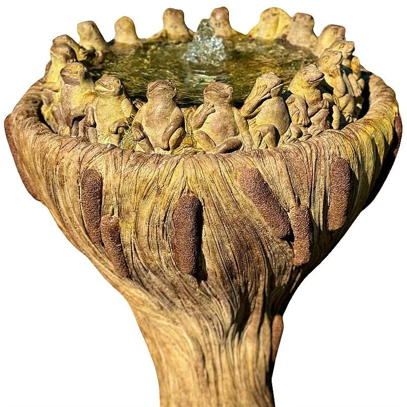 Ring Of Frogs 33" High Relic Hi-Tone LED Bubbler Fountain - Image 2