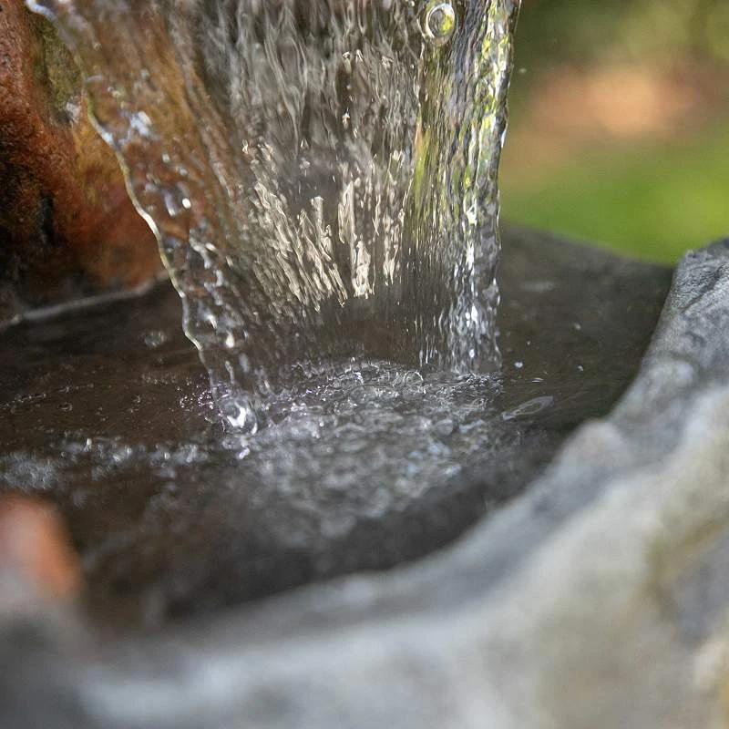 Alpine Rock Waterfall 40" High Outdoor Fountain With LED Lights - Image 3