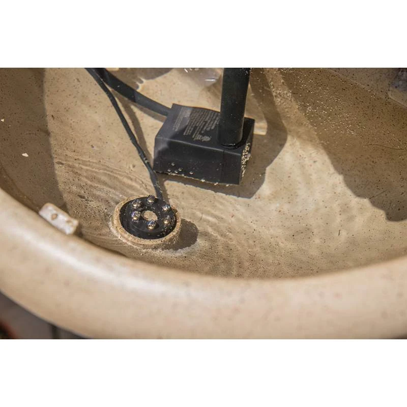 Royal 35" High Sandstone LED Outdoor Wall Fountain - Image 4