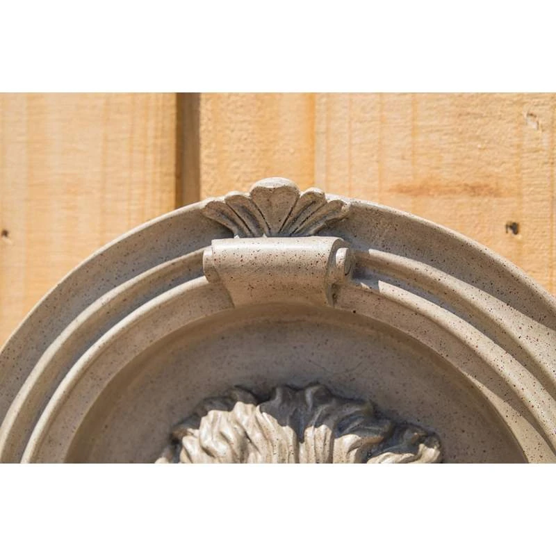 Royal 35" High Sandstone LED Outdoor Wall Fountain - Image 6