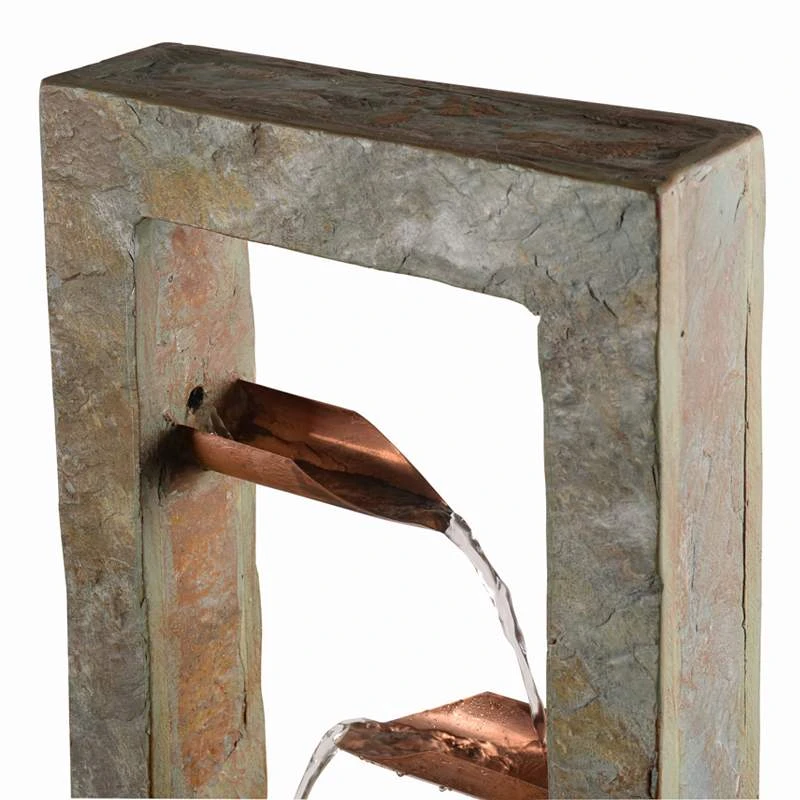 Spillway 47 3/4"H Slate And Copper Cascading Floor Fountain - Image 5