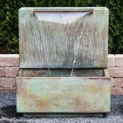 Summer Breeze 33"H Relic Fumato LED Outdoor Wall Fountain