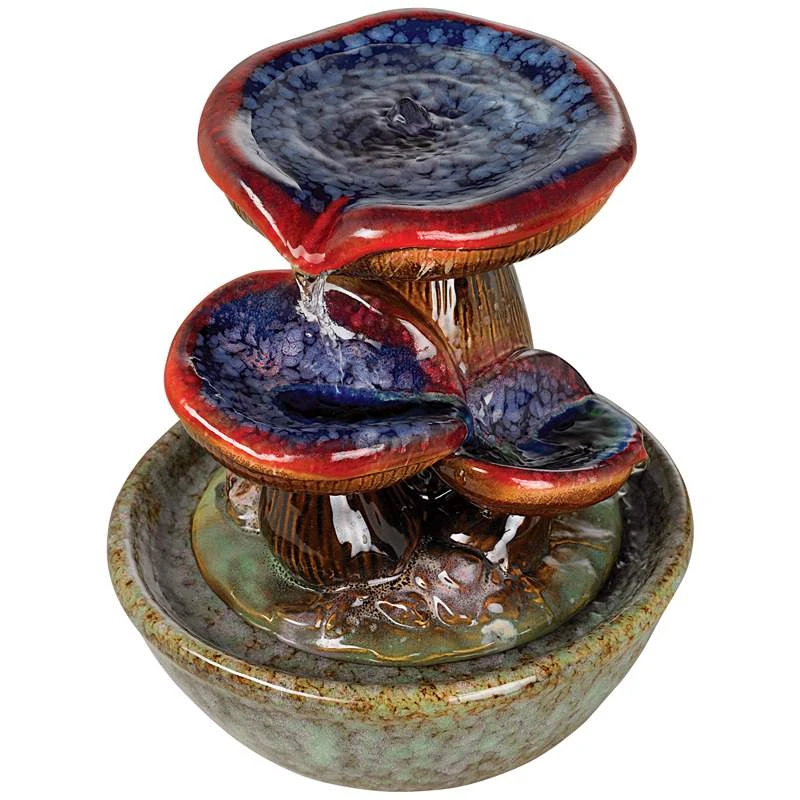 Toadstool 9 1/4" High Three Tier Tabletop Fountain - Image 3