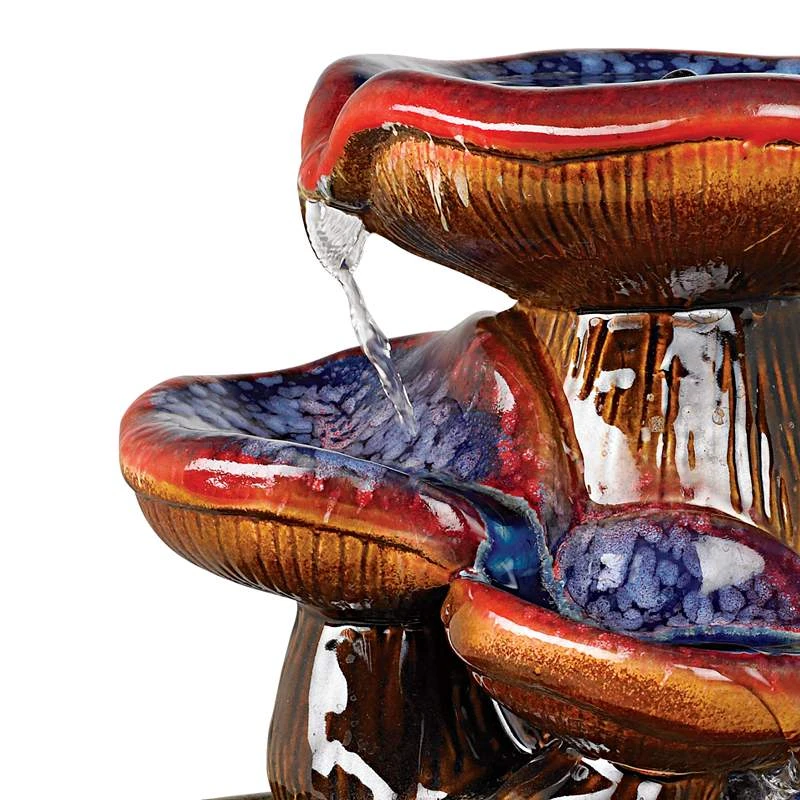 Toadstool 9 1/4" High Three Tier Tabletop Fountain - Image 5