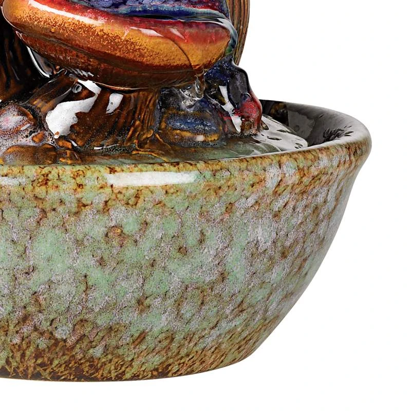 Toadstool 9 1/4" High Three Tier Tabletop Fountain - Image 6