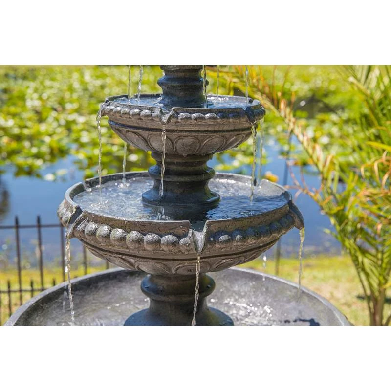 Tucson 65" High Zinc 4-Tier Outdoor LED Floor Fountain - Image 6