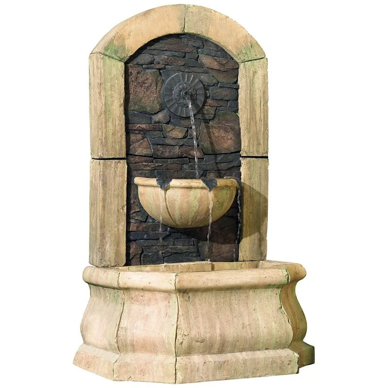 Tuscan Village 50" High Faux Slate Floor Fountain - Image 3