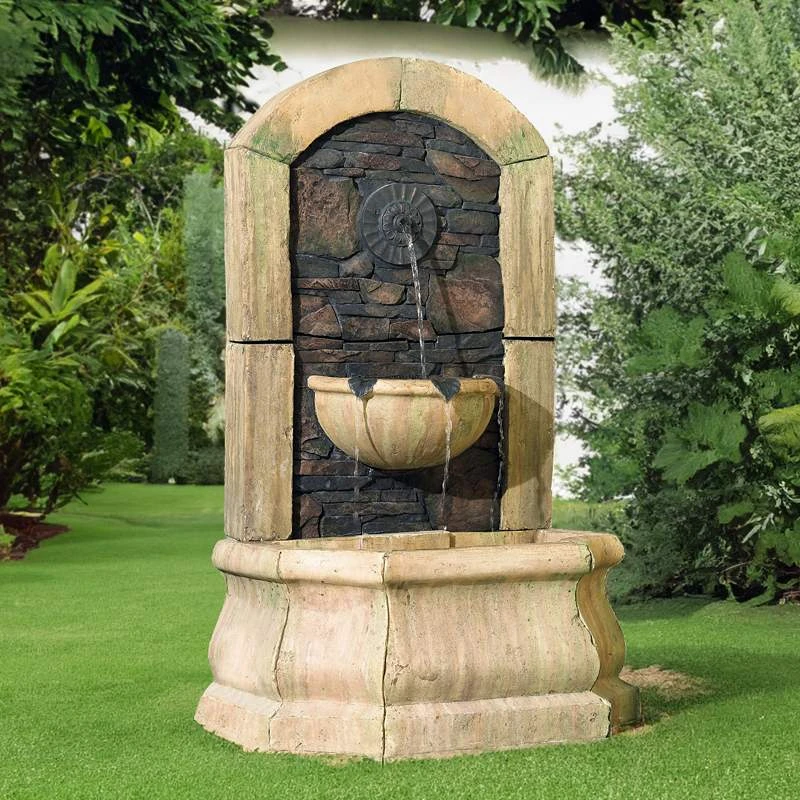Tuscan Village 50" High Faux Slate Floor Fountain - Image 2