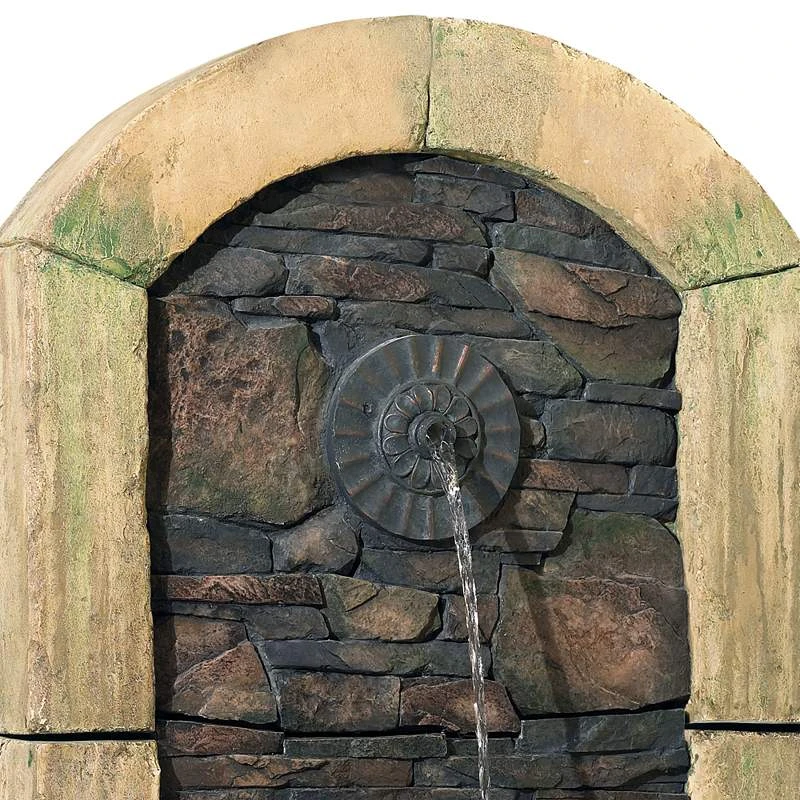 Tuscan Village 50" High Faux Slate Floor Fountain - Image 4