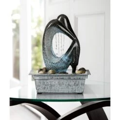 Modern Silhouette 10" High LED Tabletop Fountain